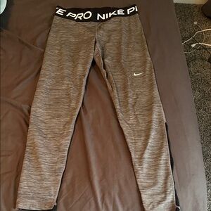 Nike Pro Heathered Gray Leggings